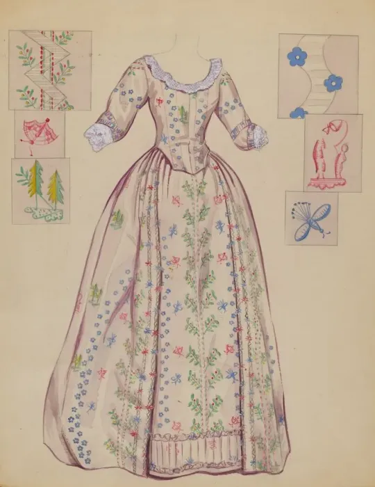 Framed Print : Dress, 1935 / 1942. Creator: Nancy Crimi Framed Print : Dress, 1935 / 1942. Creator: Nancy Crimi
