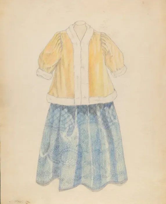 Framed Print : Dress, 1935 / 1942. Creator: Nancy Crimi Framed Print : Dress, 1935 / 1942. Creator: Nancy Crimi