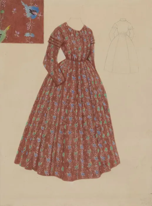Framed Print : Dress, c. 1935. Creator: Julie C Brush Framed Print : Dress, c. 1935. Creator: Julie C Brush