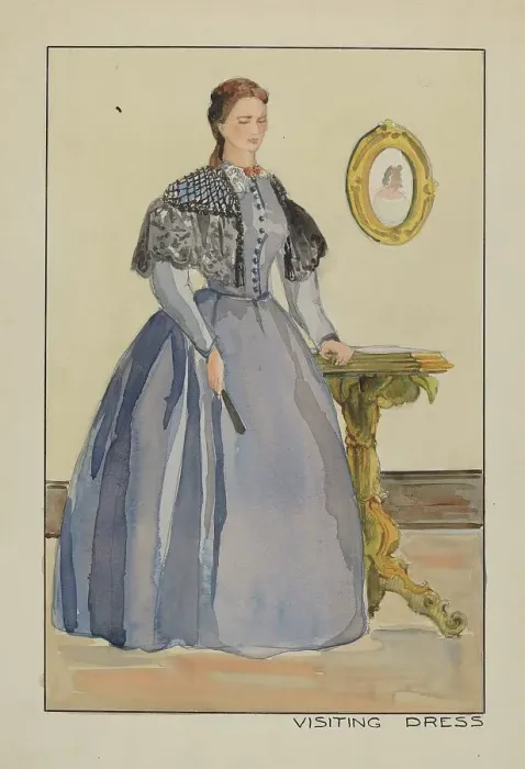 Framed Print : Dress, c. 1936. Creator: Arelia Arbo Framed Print : Dress, c. 1936. Creator: Arelia Arbo