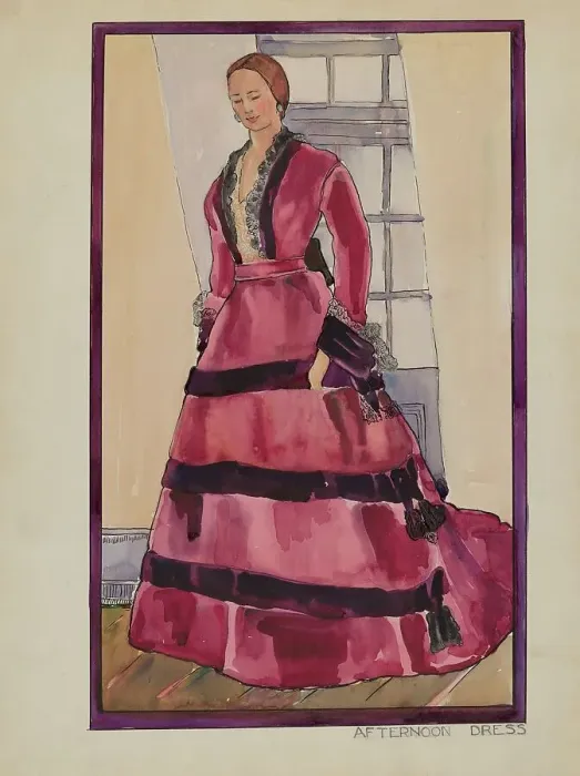 Framed Print : Dress, c. 1936. Creator: Arelia Arbo Framed Print : Dress, c. 1936. Creator: Arelia Arbo