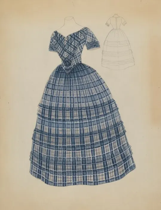 Framed Print : Dress, c. 1936. Creator: Bessie Forman Framed Print : Dress, c. 1936. Creator: Bessie Forman