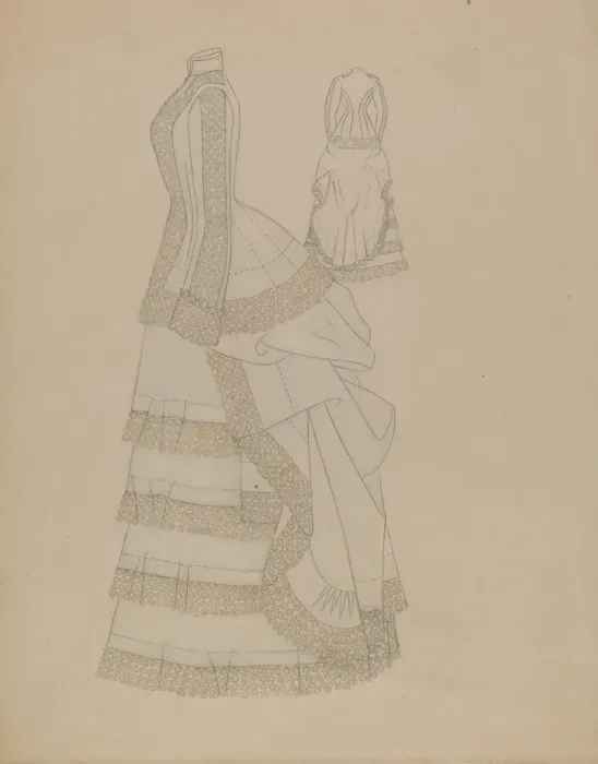 Framed Print : Dress, c. 1936. Creator: Catherine Fowler Framed Print : Dress, c. 1936. Creator: Catherine Fowler