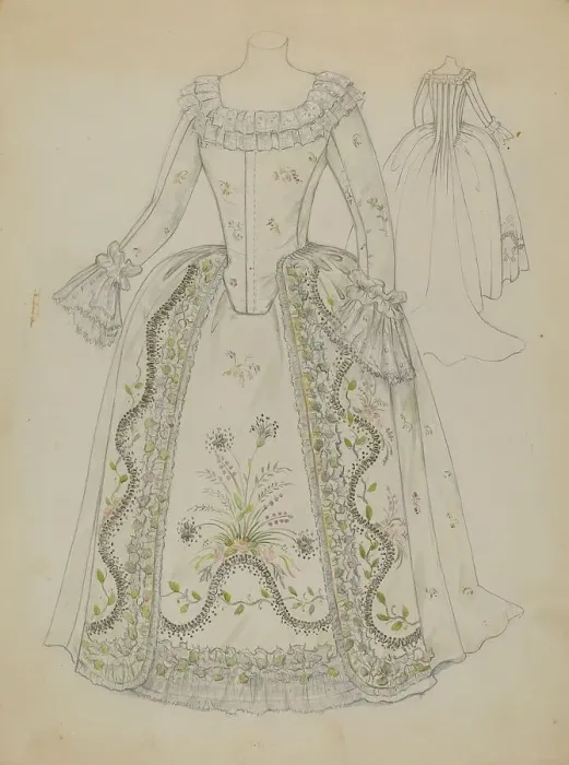 Framed Print : Dress, c. 1936. Creator: Jessie M. Benge Framed Print : Dress, c. 1936. Creator: Jessie M. Benge