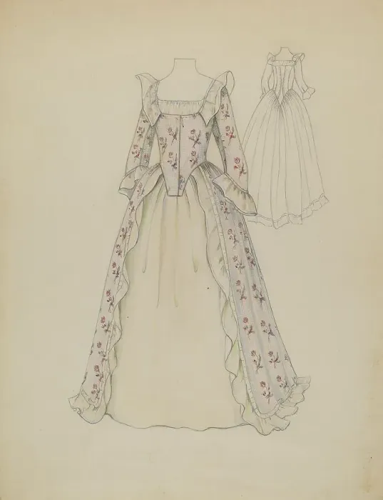 Framed Print : Dress, c. 1936. Creator: Jessie M. Benge Framed Print : Dress, c. 1936. Creator: Jessie M. Benge