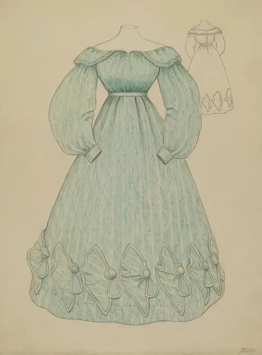 Framed Print : Dress, c. 1936. Creator: Jessie M. Benge