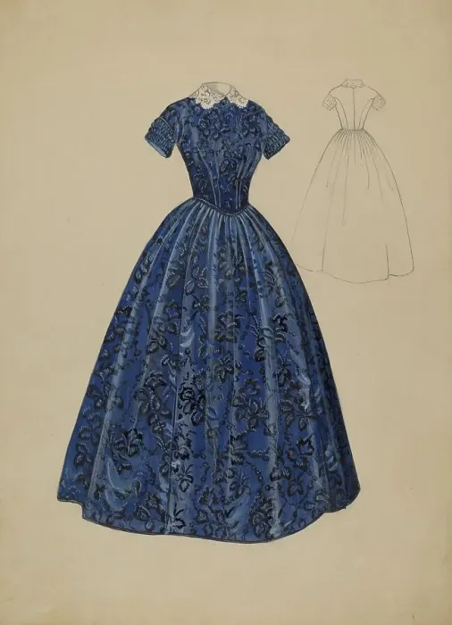 Framed Print : Dress, c. 1936. Creator: Jessie M. Benge Framed Print : Dress, c. 1936. Creator: Jessie M. Benge