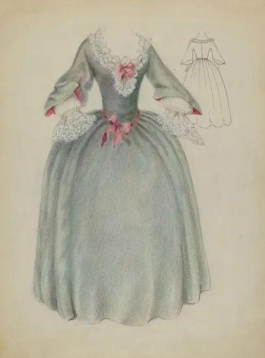 Framed Print : Dress, c. 1936. Creator: Jessie M. Benge Framed Print : Dress, c. 1936. Creator: Jessie M. Benge