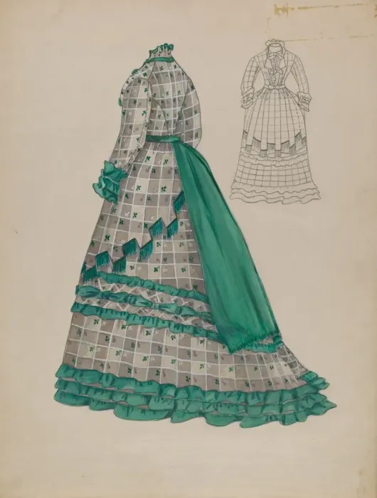 Framed Print : Dress, c. 1936. Creator: Margaret Concha Framed Print : Dress, c. 1936. Creator: Margaret Concha