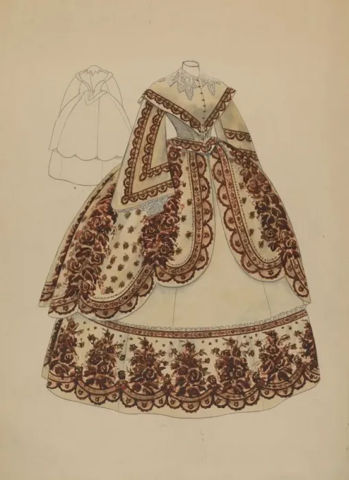 Framed Print : Dress, c. 1936. Creator: Melita Hofmann Framed Print : Dress, c. 1936. Creator: Melita Hofmann