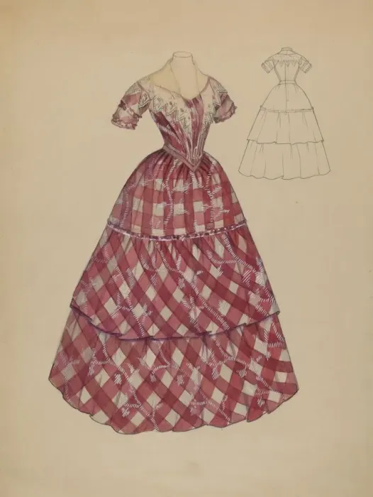 Framed Print : Dress, c. 1936. Creator: Nancy Crimi Framed Print : Dress, c. 1936. Creator: Nancy Crimi