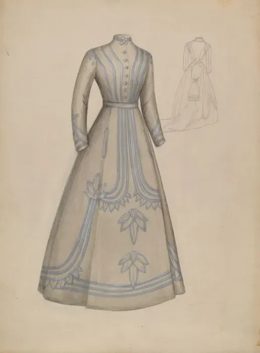 Framed Print : Dress, c. 1936. Creator: Nancy Crimi Framed Print : Dress, c. 1936. Creator: Nancy Crimi