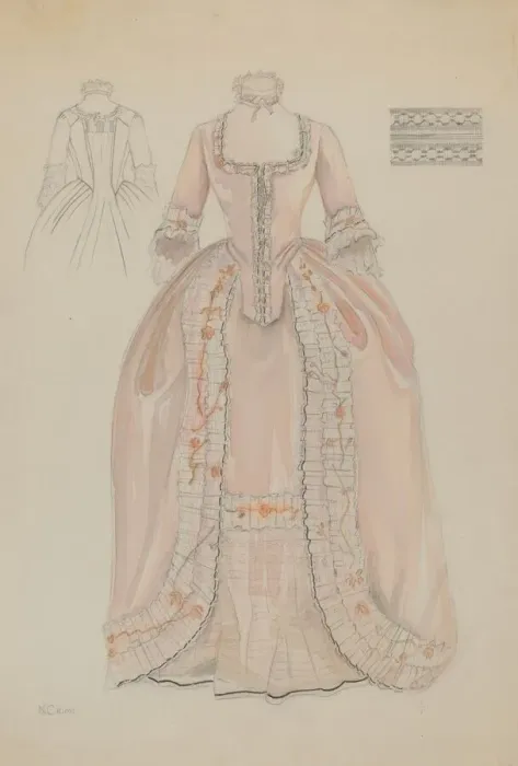 Framed Print : Dress, c. 1936. Creator: Nancy Crimi Framed Print : Dress, c. 1936. Creator: Nancy Crimi