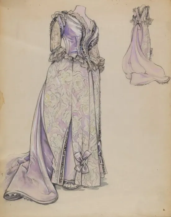 Framed Print : Dress, c. 1936. Creator: Sylvia DeZon Framed Print : Dress, c. 1936. Creator: Sylvia DeZon