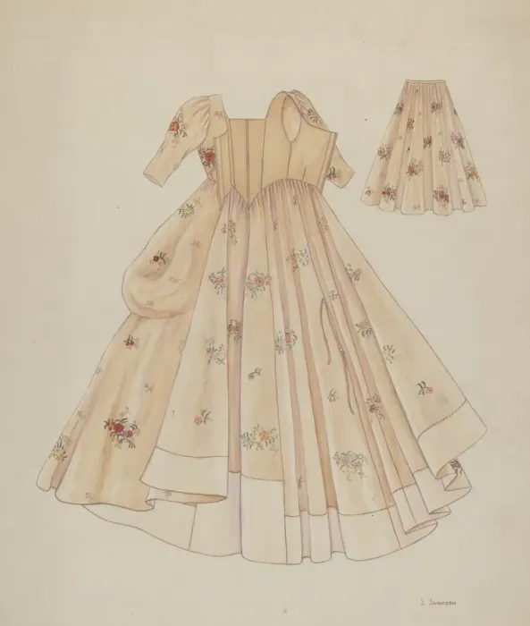 Framed Print : Dress, c. 1936. Creator: Syrena Swanson Framed Print : Dress, c. 1936. Creator: Syrena Swanson