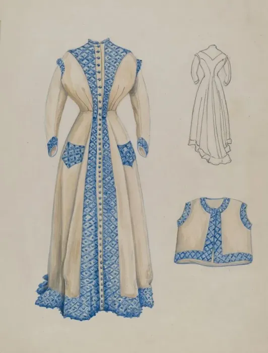Framed Print : Dress, c. 1937. Creator: Al Curry Framed Print : Dress, c. 1937. Creator: Al Curry
