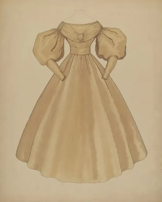 Framed Print : Dress, c. 1937. Creator: Doris Beer Framed Print : Dress, c. 1937. Creator: Doris Beer