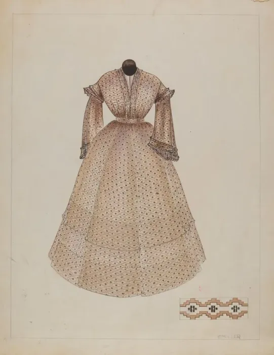 Framed Print : Dress, c. 1937. Creator: Edith Miller Framed Print : Dress, c. 1937. Creator: Edith Miller