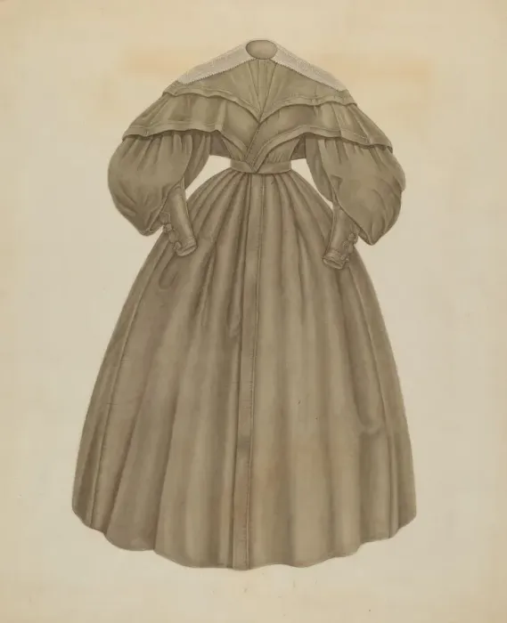 Framed Print : Dress, c. 1937. Creator: Gertrude Lemberg Framed Print : Dress, c. 1937. Creator: Gertrude Lemberg