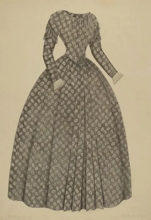 Framed Print : Dress, c. 1937. Creator: Isabelle De Strange Framed Print : Dress, c. 1937. Creator: Isabelle De Strange