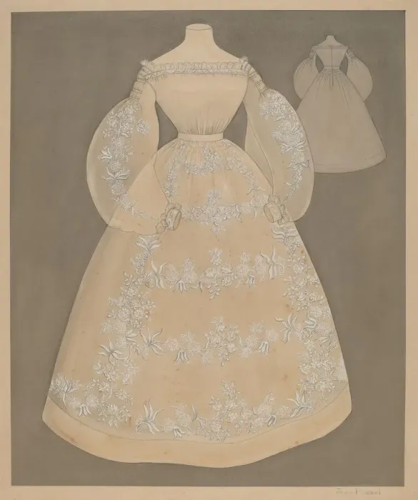 Framed Print : Dress, c. 1937. Creator: Jean Peszel Framed Print : Dress, c. 1937. Creator: Jean Peszel
