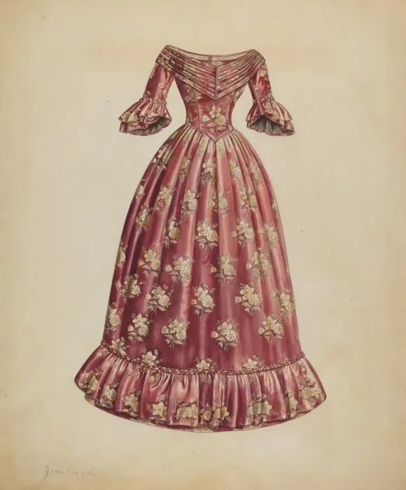 Framed Print : Dress, c. 1937. Creator: Jean Peszel Framed Print : Dress, c. 1937. Creator: Jean Peszel