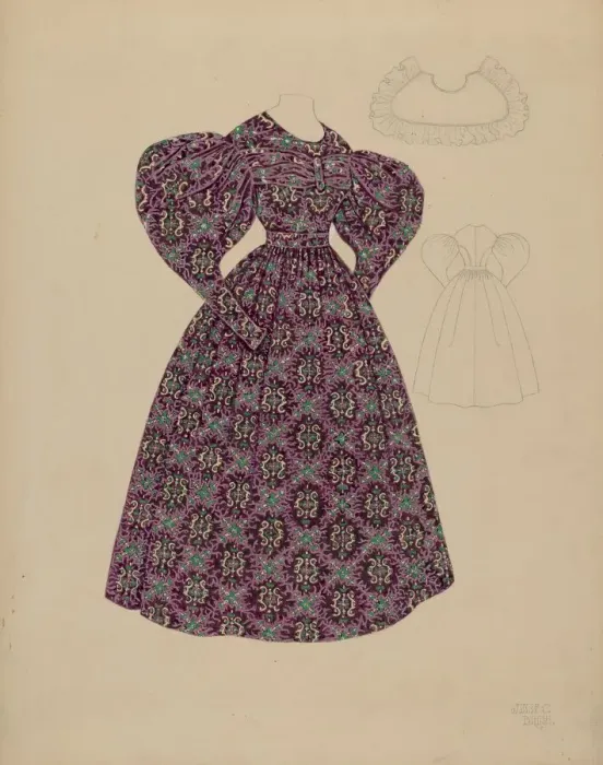Framed Print : Dress, c. 1937. Creator: Julie C Brush