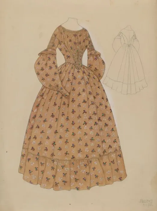 Framed Print : Dress, c. 1937. Creator: Julie C Brush Framed Print : Dress, c. 1937. Creator: Julie C Brush
