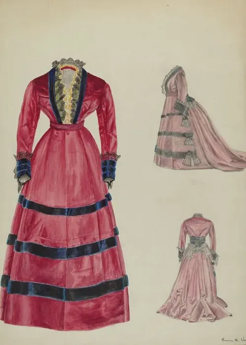 Framed Print : Dress, c. 1937. Creator: Lucien Verbeke Framed Print : Dress, c. 1937. Creator: Lucien Verbeke