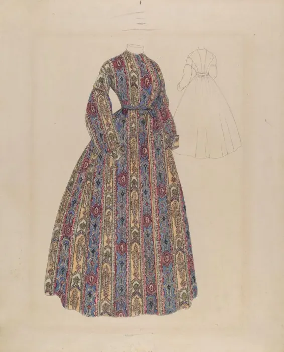Framed Print : Dress, c. 1937. Creator: Mae Szilvasy Framed Print : Dress, c. 1937. Creator: Mae Szilvasy