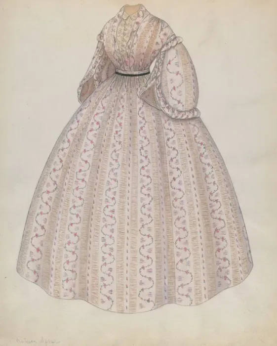 Framed Print : Dress, c. 1937. Creator: Roberta Spicer Framed Print : Dress, c. 1937. Creator: Roberta Spicer