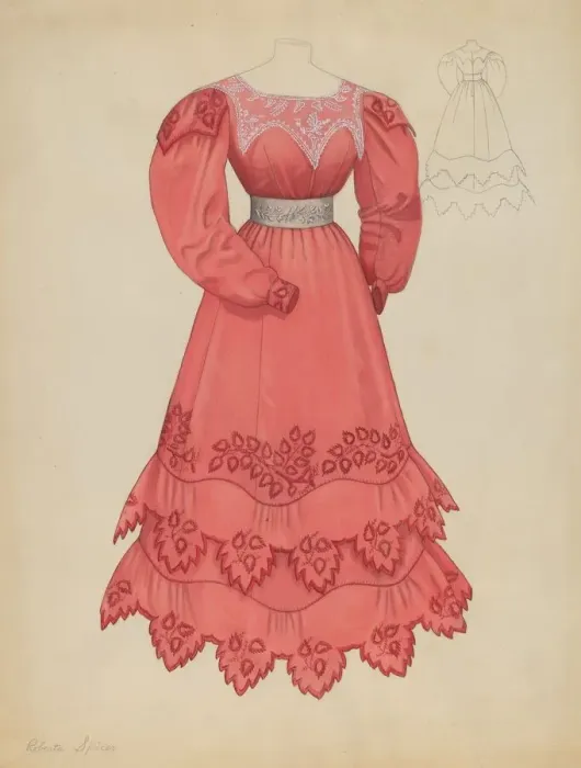 Framed Print : Dress, c. 1937. Creator: Roberta Spicer Framed Print : Dress, c. 1937. Creator: Roberta Spicer