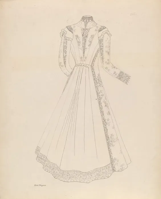 Framed Print : Dress, c. 1938. Creator: Edith Magnette Framed Print : Dress, c. 1938. Creator: Edith Magnette