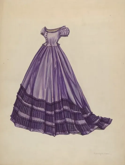 Framed Print : Dress, c. 1938. Creator: Florence Earl Framed Print : Dress, c. 1938. Creator: Florence Earl