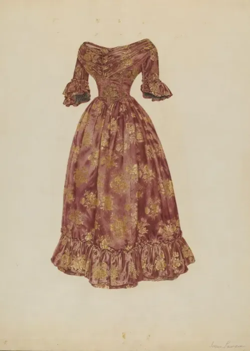 Framed Print : Dress, c. 1938. Creator: Irene Lawson Framed Print : Dress, c. 1938. Creator: Irene Lawson