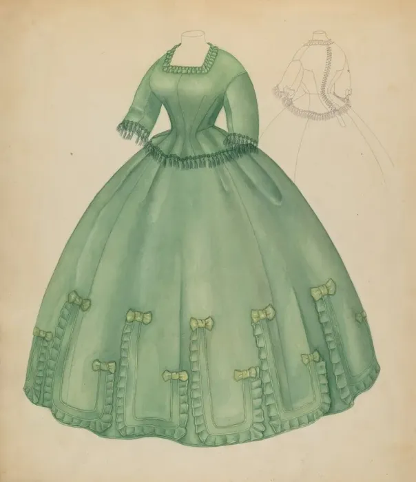 Framed Print : Dress, c. 1938. Creator: Jean Peszel Framed Print : Dress, c. 1938. Creator: Jean Peszel