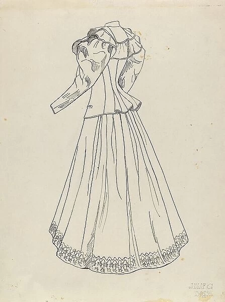 Dress, c. 1938. Creator: Julie C Brush