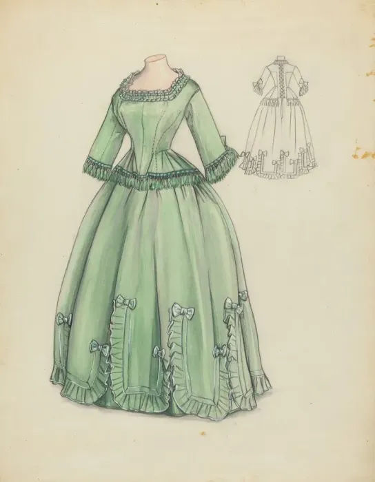 Framed Print : Dress, c. 1939. Creator: Jean Peszel Framed Print : Dress, c. 1939. Creator: Jean Peszel