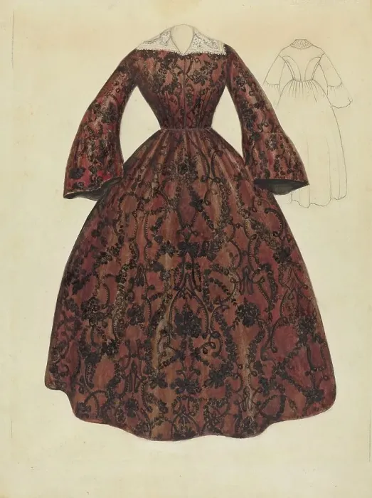 Framed Print : Dress, c. 1939. Creator: Jessie M. Benge Framed Print : Dress, c. 1939. Creator: Jessie M. Benge