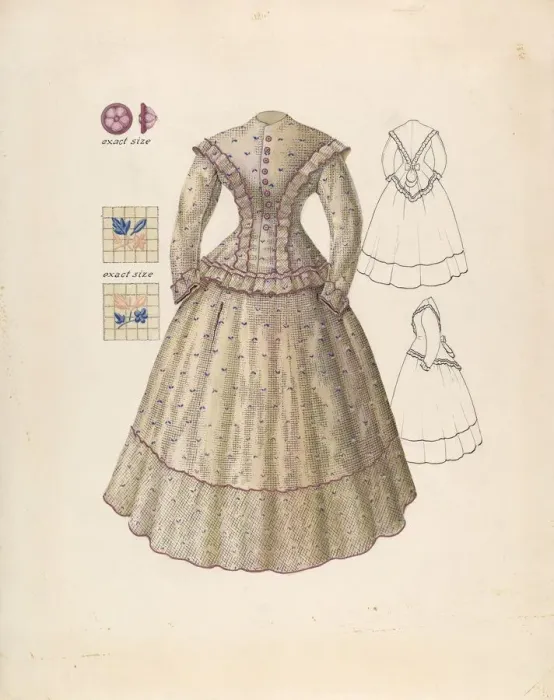 Framed Print : Dress, c. 1940. Creator: Henry Moran Framed Print : Dress, c. 1940. Creator: Henry Moran