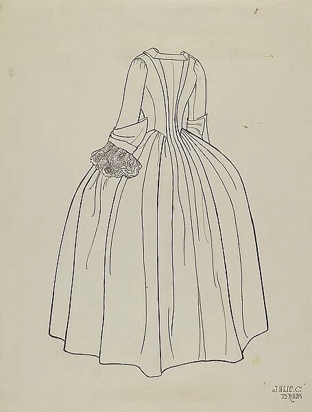 Dress, c. 1940. Creator: Julie C Brush