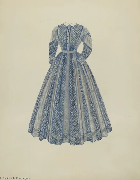 Framed Print : Dress, c. 1940. Creator: Lester Kausch Framed Print : Dress, c. 1940. Creator: Lester Kausch