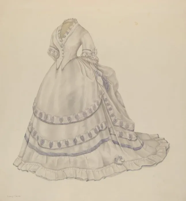 Framed Print : Dress, c. 1940. Creator: Nancy Crimi Framed Print : Dress, c. 1940. Creator: Nancy Crimi