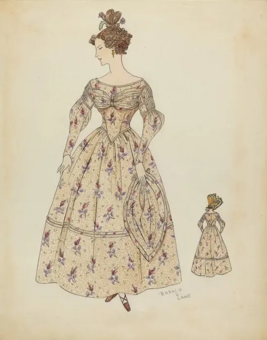 Framed Print : Dress, c. 1940. Creator: Rosalia Lane Framed Print : Dress, c. 1940. Creator: Rosalia Lane