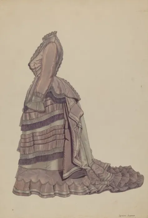 Framed Print : Dress, c. 1940. Creator: Syrena Swanson