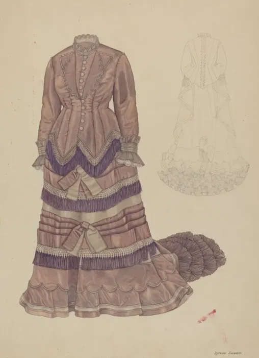 Framed Print : Dress, c. 1940. Creator: Syrena Swanson Framed Print : Dress, c. 1940. Creator: Syrena Swanson