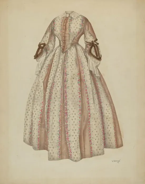 Framed Print : Dress, c. 1940. Creator: Virginia Berge Framed Print : Dress, c. 1940. Creator: Virginia Berge