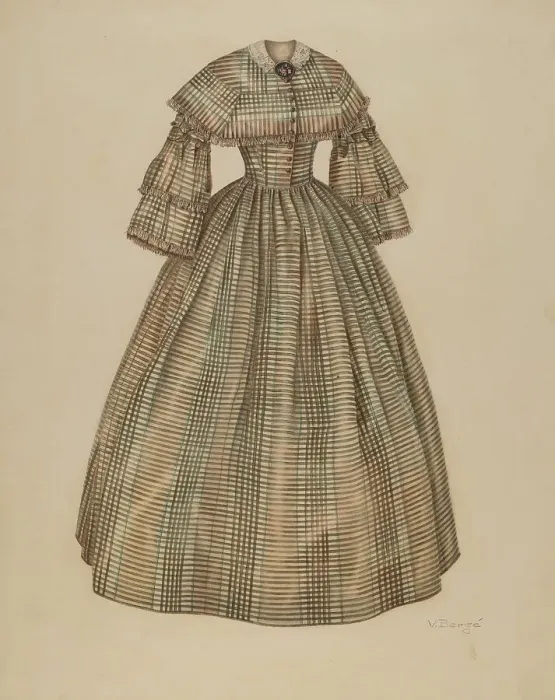 Framed Print : Dress, c. 1940. Creator: Virginia Berge Framed Print : Dress, c. 1940. Creator: Virginia Berge