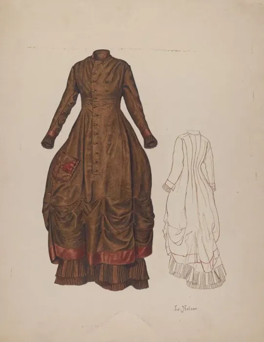 Framed Print : Dress, c. 1941. Creator: Lelah Nelson Framed Print : Dress, c. 1941. Creator: Lelah Nelson