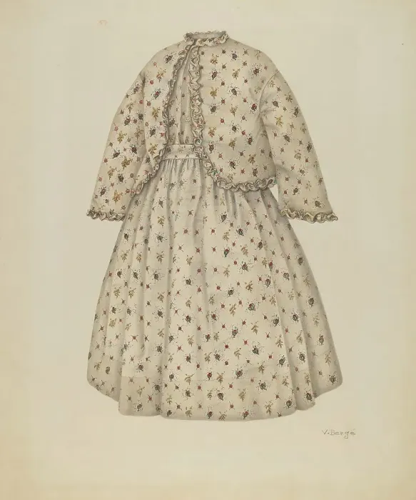 Framed Print : Dress, c. 1941. Creator: Virginia Berge Framed Print : Dress, c. 1941. Creator: Virginia Berge